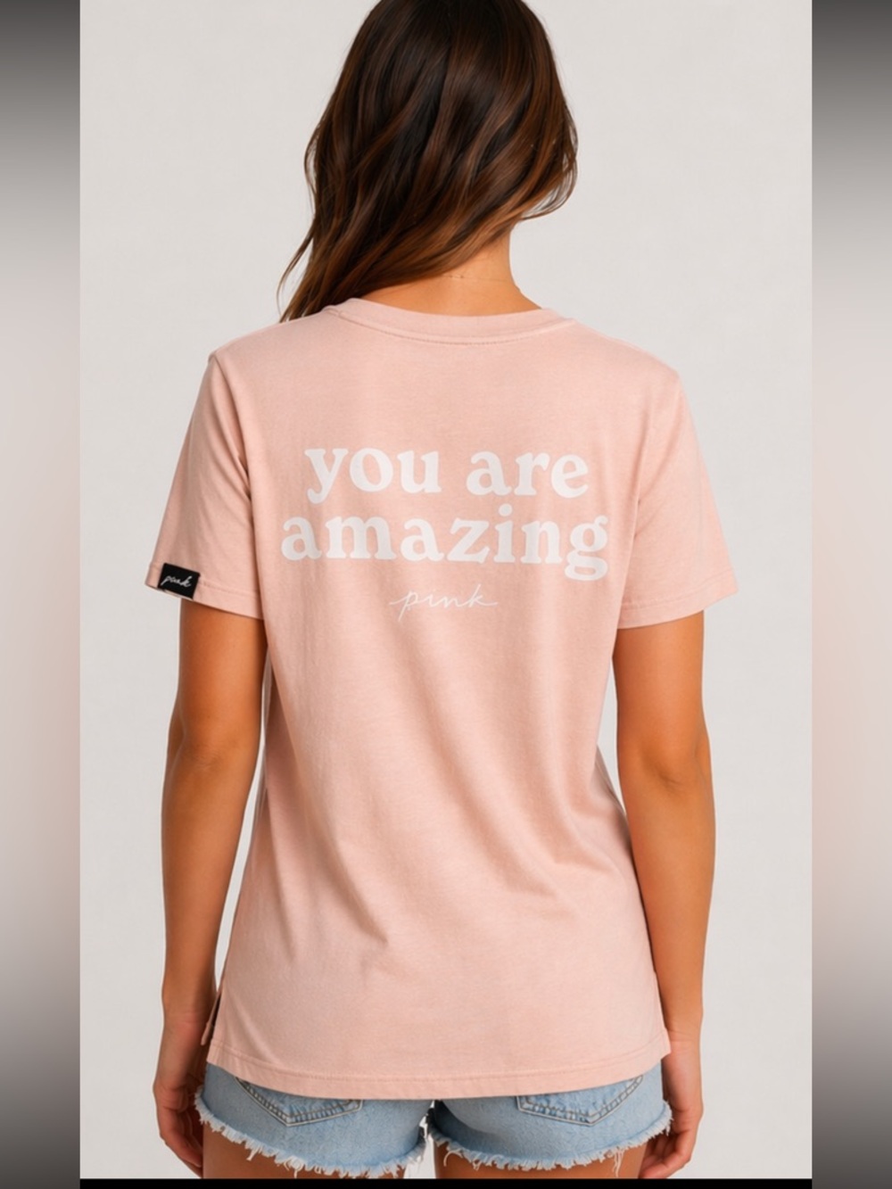 Victoria’s Secret “You Are Amazing” Pink Tee- Size Large